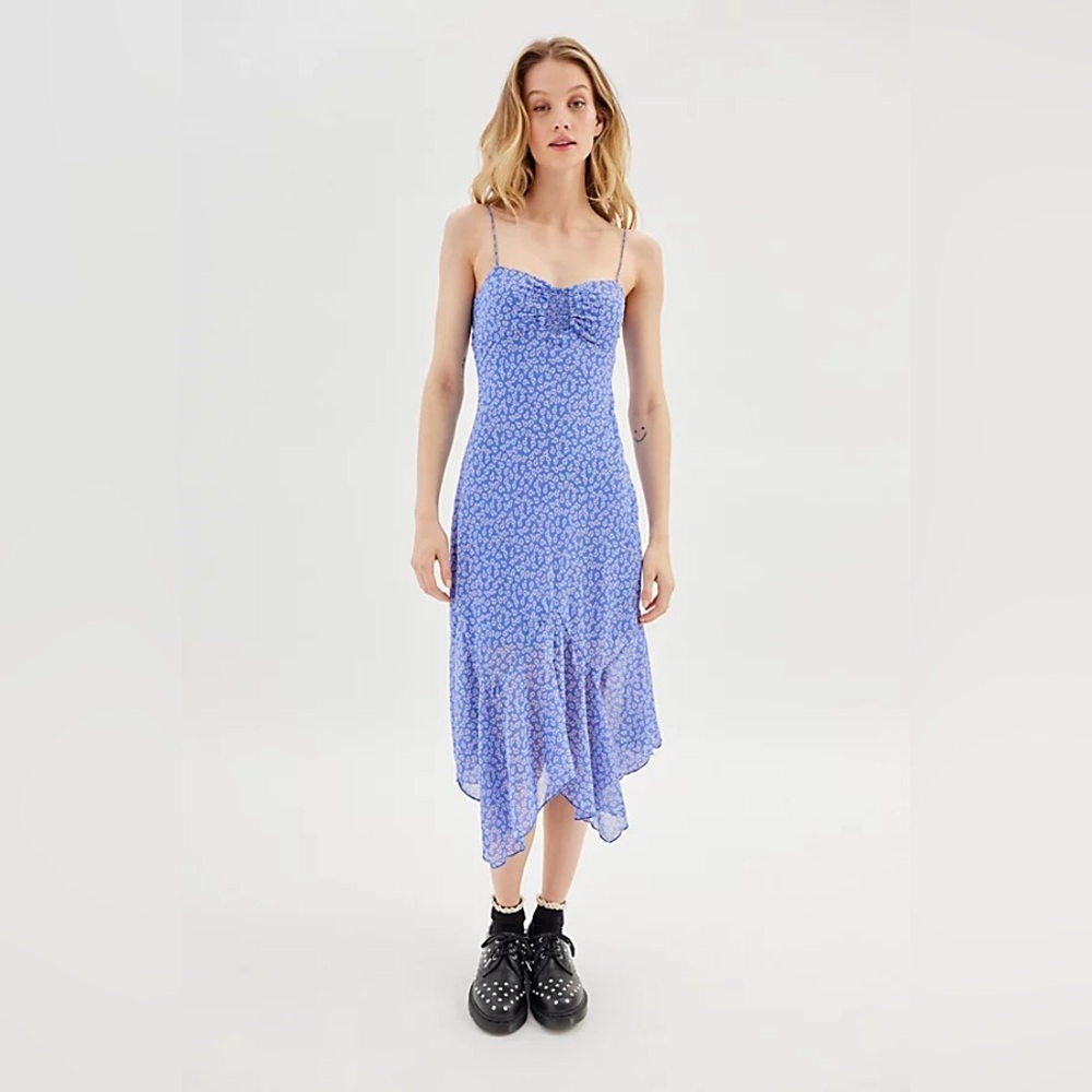 Urban Outfitters Scarlett Ruffle Midi Dress size XS